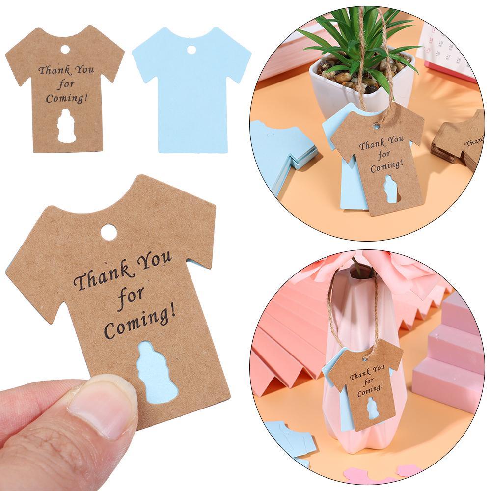 Chookyy 50PCS Baby Shower Hanging Tag DIY Paket Bapening Gender Reveal Packing Label