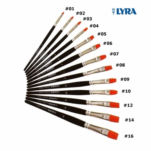 Lyra Art Brush / Kuas Lukis Flat 208160 - Satuan