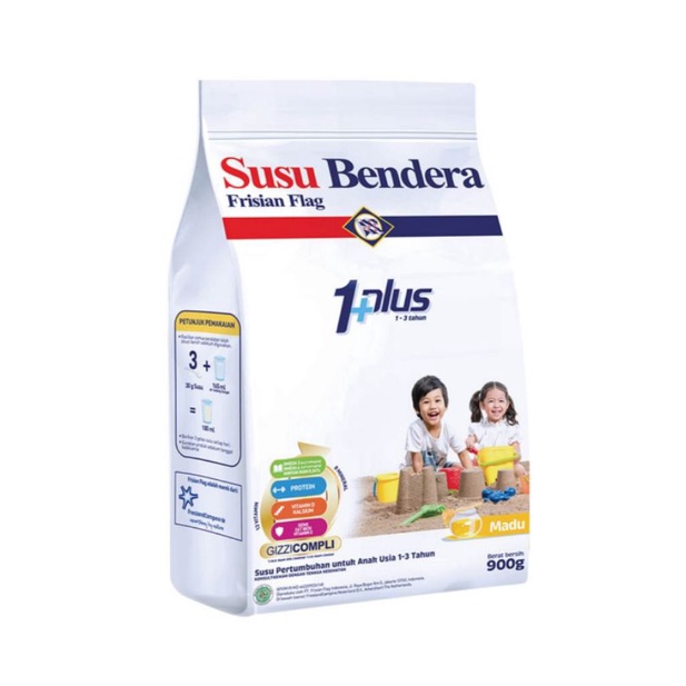 Susu Bendera 1 Plus Madu 900gr / 600gr / 360gr (NEW)