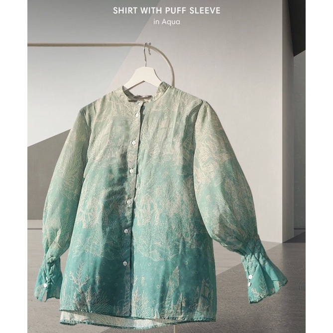 El Mar Minorca Shirt With Puff Sleeves by Benang Jarum