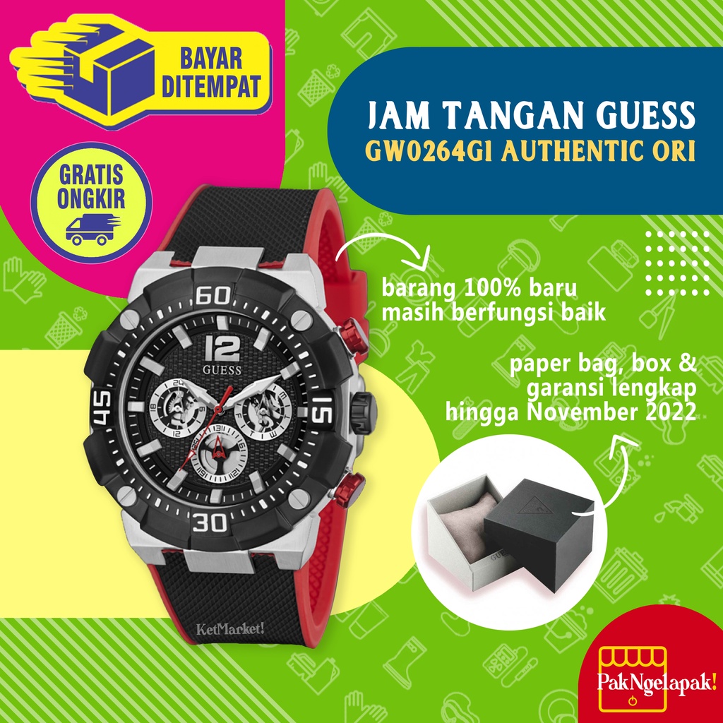 GUESS WATCH NAVIGATOR GW0264G1 Jam Tangan Pria Original Arloji Authentic Accessories Fashion Laki