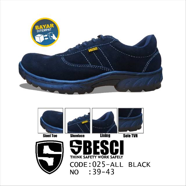 SEPATU SAFETY UJUNG BESI TYPE 025 BY SBESCI