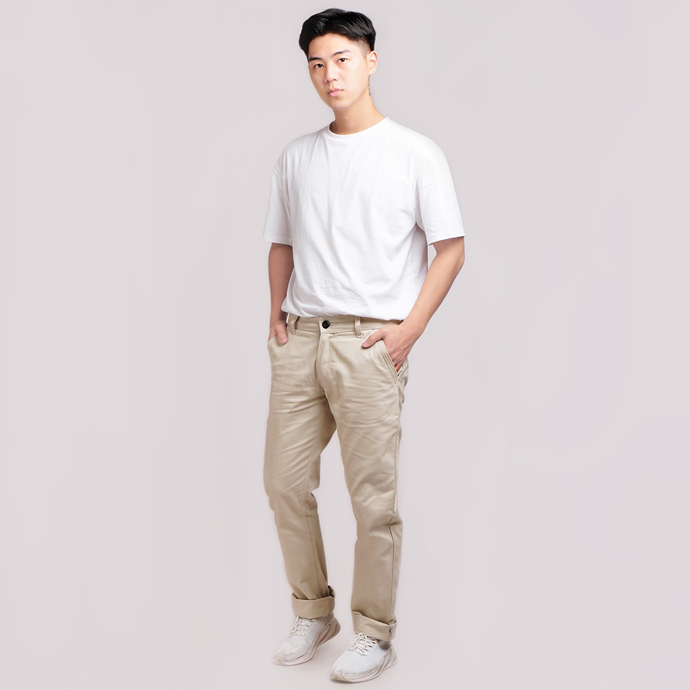 CELANA CHINO PANJANG PRIA CREAM