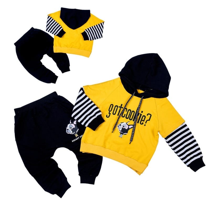 Setelan Anak Laki Laki One Set Anak Hoodie 1-6Thn