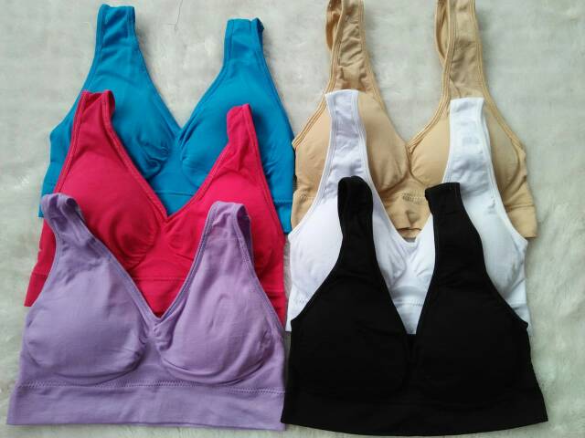 (ADA STICKER TRACKING) MADE IN JAPAN Genie Bra sport 1 box isi 3  Pastel Summer Classic Bra menyusui