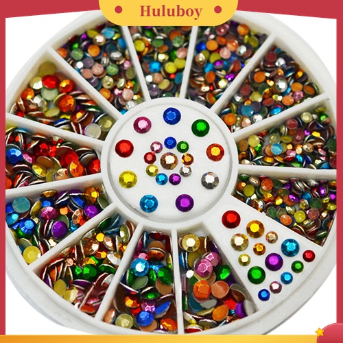 Huluboy Huluboy♡ Roda Isi Stiker Kuku Warna Warni Untuk Dekorasi Manicure DIY