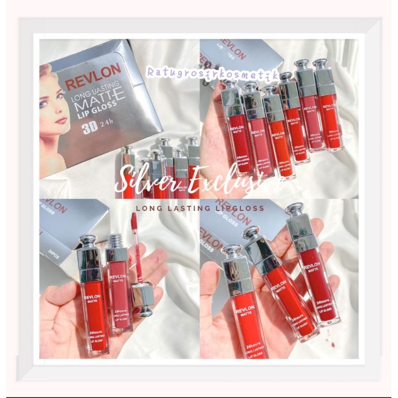 [PER 12 PCS] LIP GLOSS REVLON TUTUP PENTOL SILVER