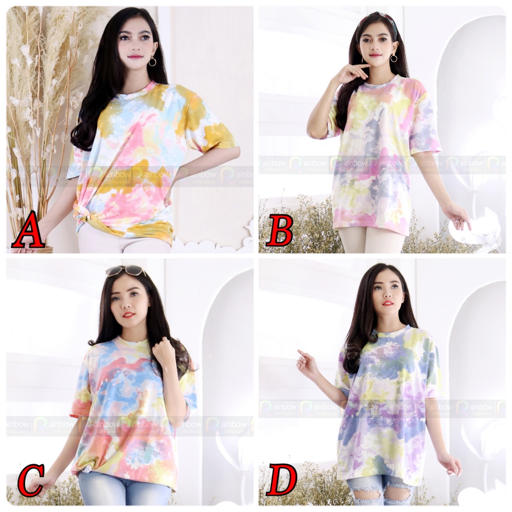 Kaos Jumbo TIE DYE / Atasan Jumbo BIG SIZE TIE DYE murah