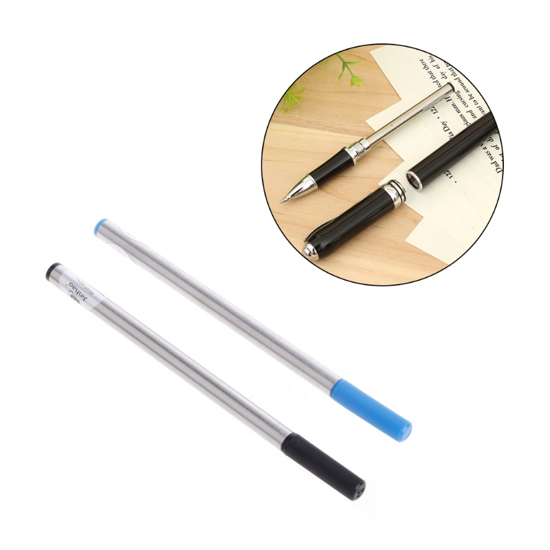 Mary Jinhao Roller Rollerball Pen Refill Cartridge Tinta Hitam Biru 0.5mm 0.7mm