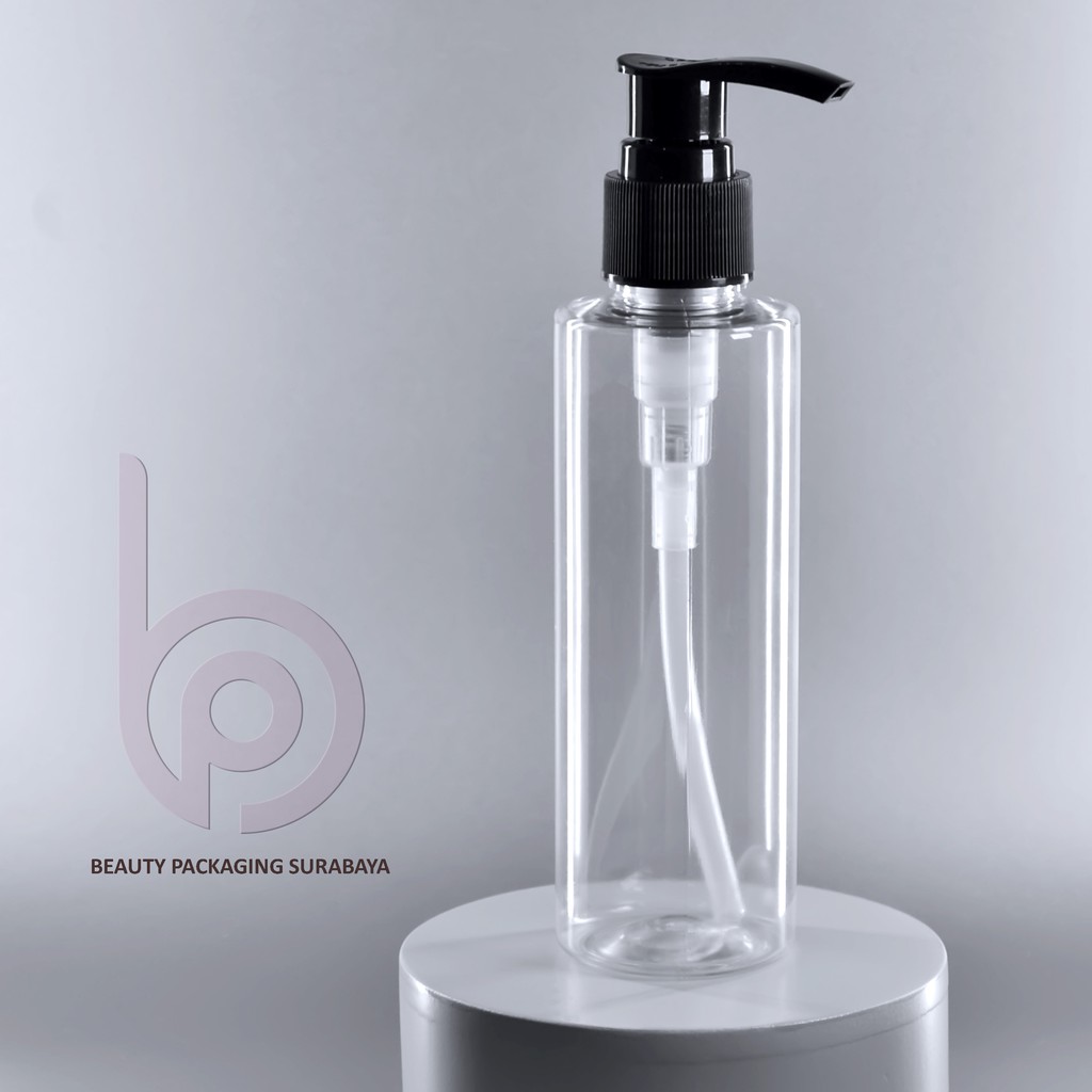 Botol Plastik PET 150ml RF Bening Tutup Pump Lotion