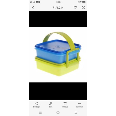 Tupperware, tali rantang carry all set 2 susun.
