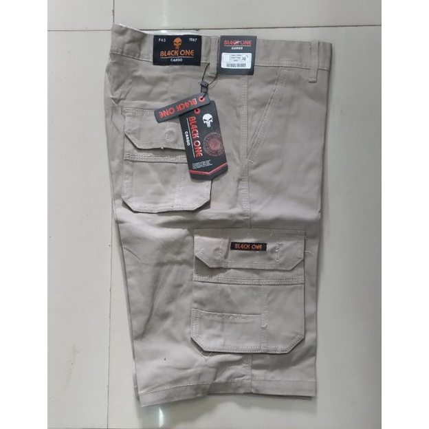 Celana Pendek kargo pria bahan katun