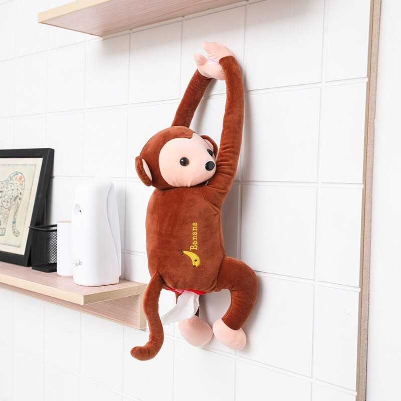 EAFC Tempat Tisu Mobil Cartoon Monkey Car Hanging Tissue Box - EA311