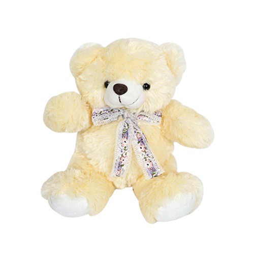 Boneka Beruang Teddy Bear Istana Boneka Bear Ivonne Cream With Ribbon