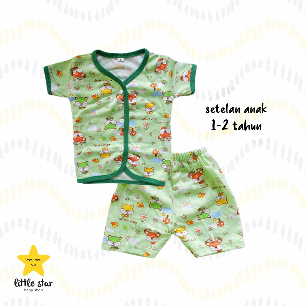 Y-lin Setelan Motif Lucu Anak Bayi Cewek Cowok | Baju Rumah Anak Bayi Unisex