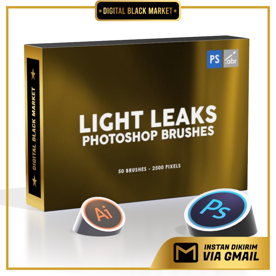 50 Light Leaks - Photoshop Brushes