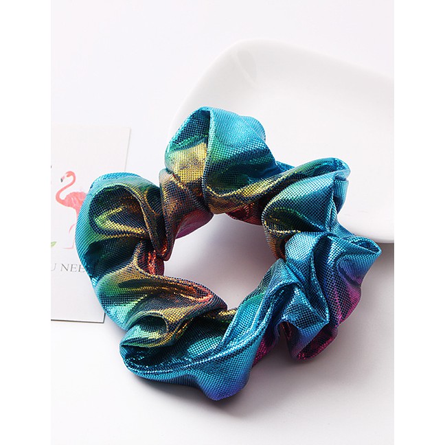 LRC Ikat Rambut Fashion Gradient Metal Rainbow Bronzing Double  F512XX