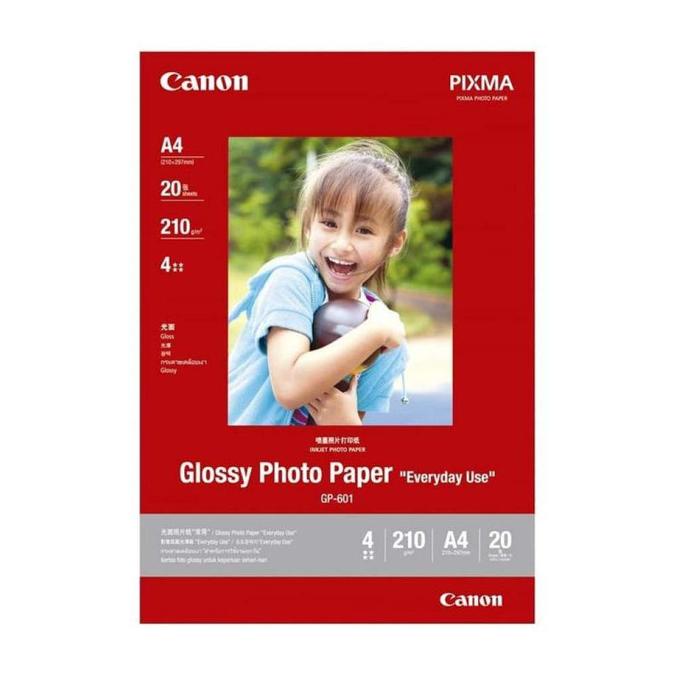 

CANON PHOTO GLOSSY A4 PAPER FOR INKJET GP-601 (20SHEETS) Star Seller Termurah