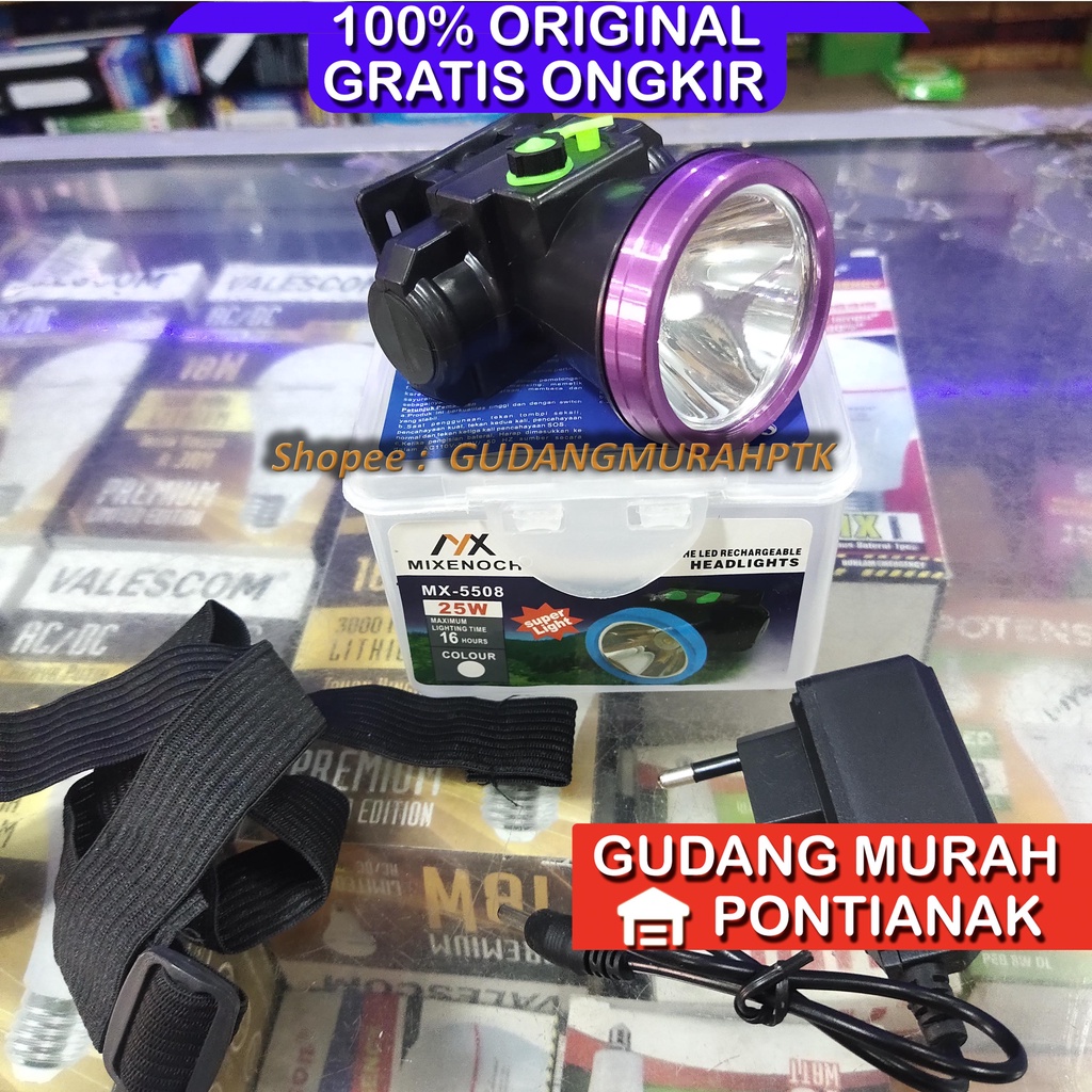 Senter Kepala 25W MIXENOCH Head Lamp Headlamp MX-5508