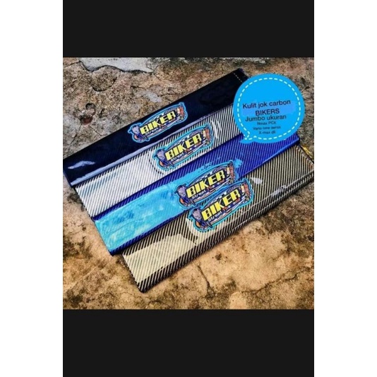 sarung kulit jok biker carbon motor Mio Mio j Vario Jupiter beat Vario 110 RX-King Supra x kharisma