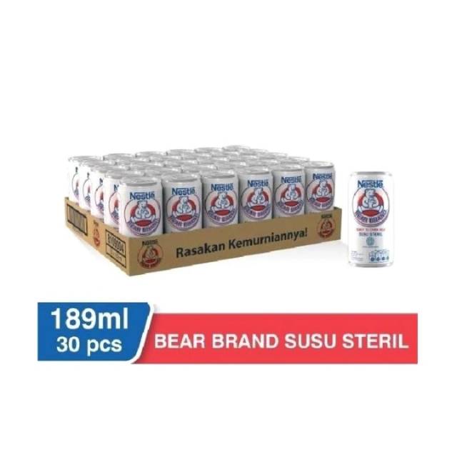 

Bear Brand Susu Steril Susu Beruang [189 mL/ 1 pack isi 30]