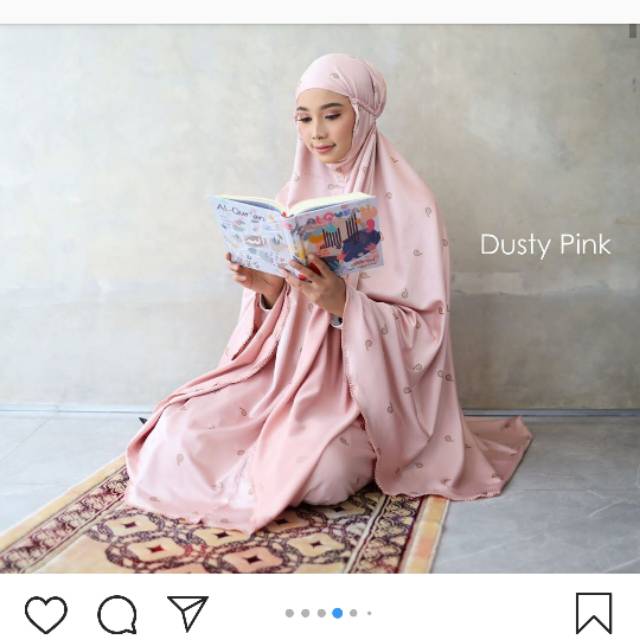 deenay scarves ori mukena dusty pink