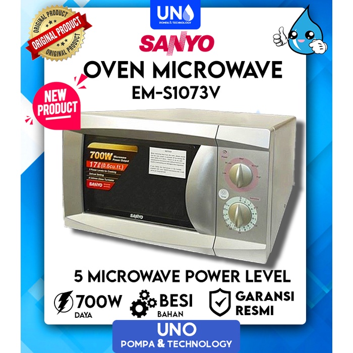 Microwave Oven Sanyo 700W EM-S1073V / EMS1073V / EMS 1073 V