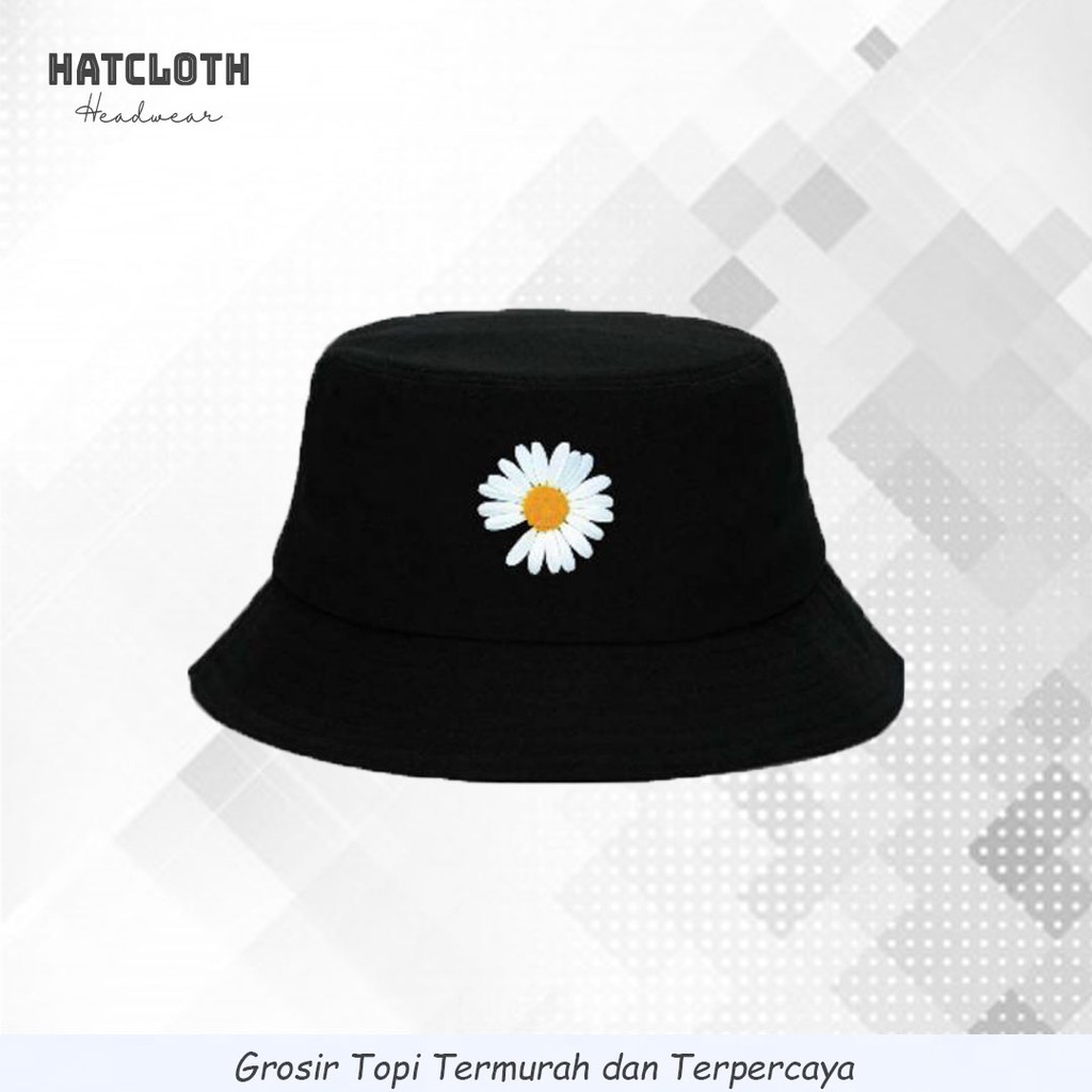 Topi Bucket Hat Bunga Daisy