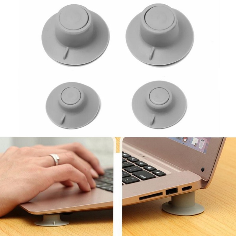 4pcs / set Stand Pad Pendingin Thermal Dengan Suction Cup Untuk Laptop / Notebook