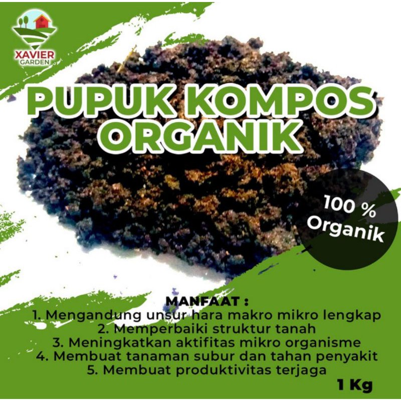 Pupuk Kompos Organik 1kg (Penyubur Tanaman)