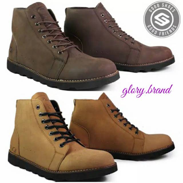 SEPATU PRIA KULIT ASLI BOOTS SAUQI BARBADOS FORMAL SANTAI OUTDOOR KEREN