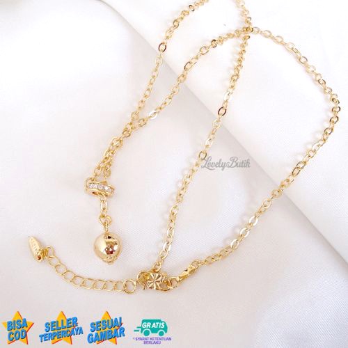 Lovelybutik - Kalung Wanita Xuping Anti Karat G4bby Kalung Korea Model Terbaru Koye Bola Cincin Kristal New