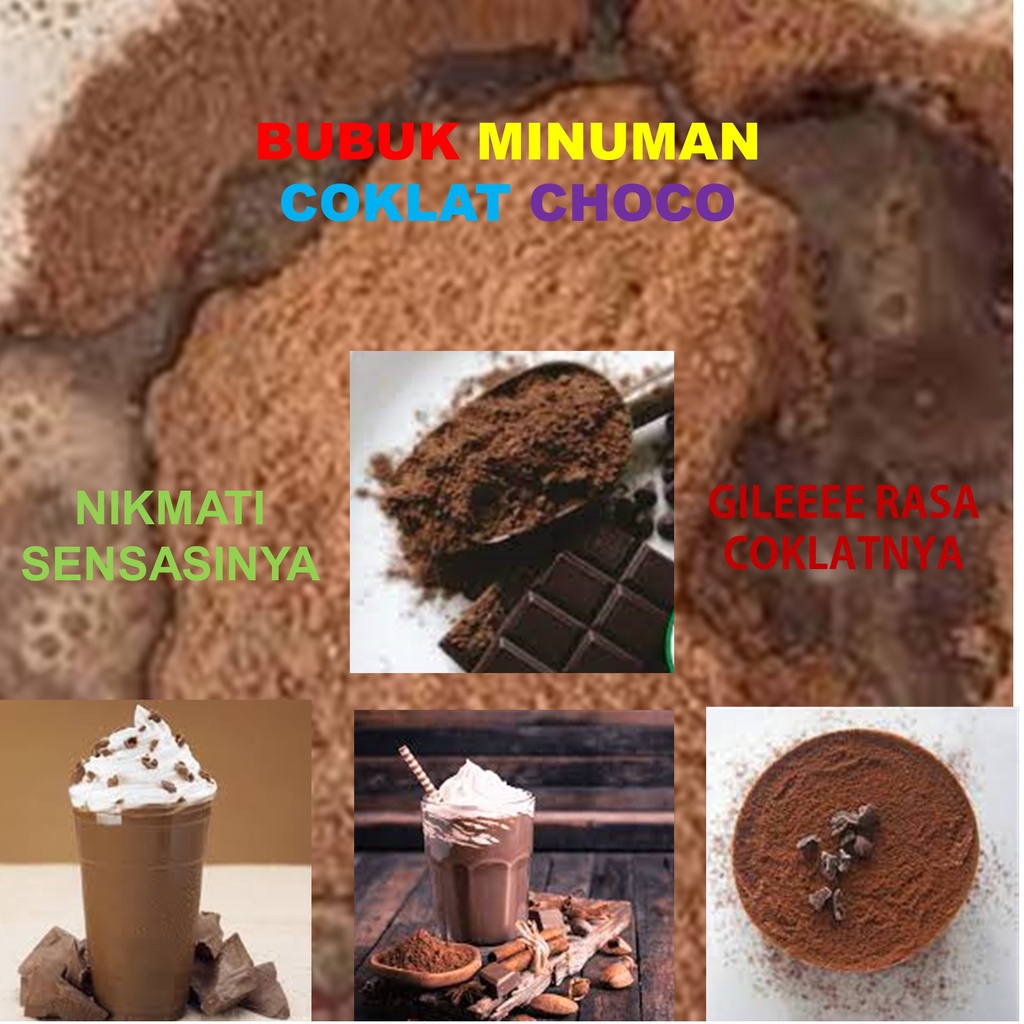 

Bubuk Minuman Coklat Choco Premium Kekinian Powder Choco Creamy | Serbuk Minuman Aneka Rasa Powder Drink Kemasan 100 gram Halal Berkwalitas | Bubuk Minuman Instant Rasa Coklat Choco Enak Nikmat Tinggal Seduh (100 gr)