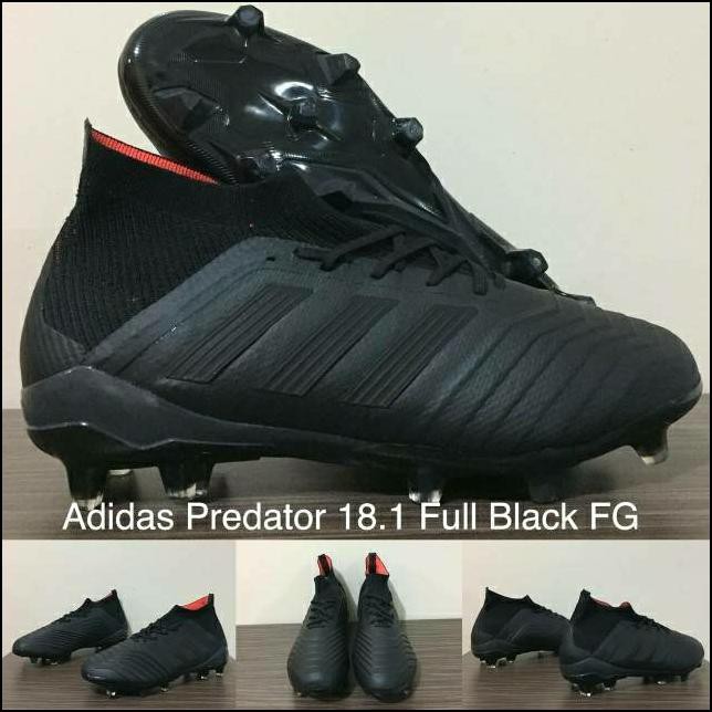 SEPATU BOLA ADIDAS PREDATOR 18.1 FULL BLACK FG