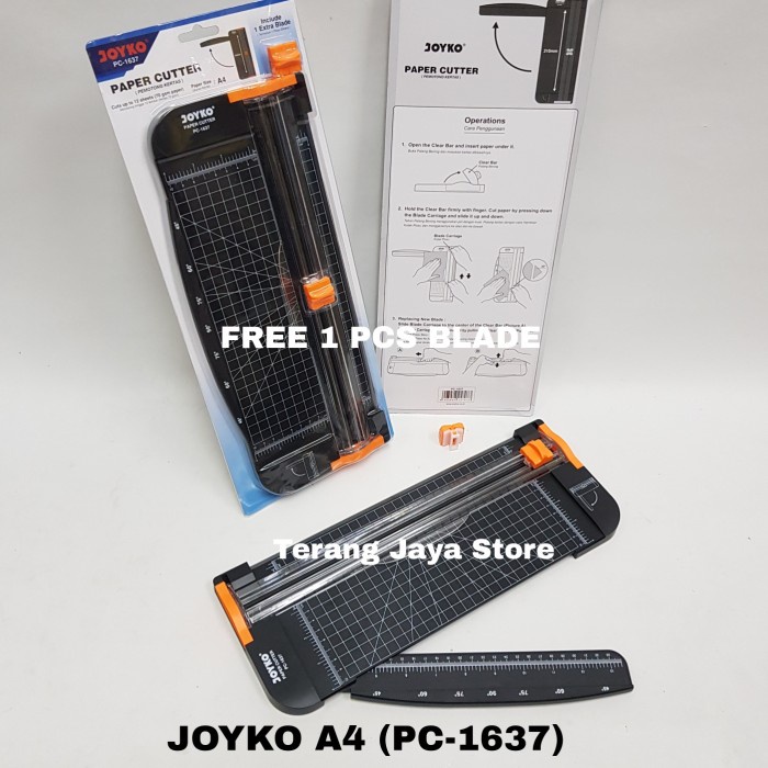 

CODE486 Alat Pemotong Kertas Joyko PC1637 Rotary Paper Trimmer Joyko PC-1637