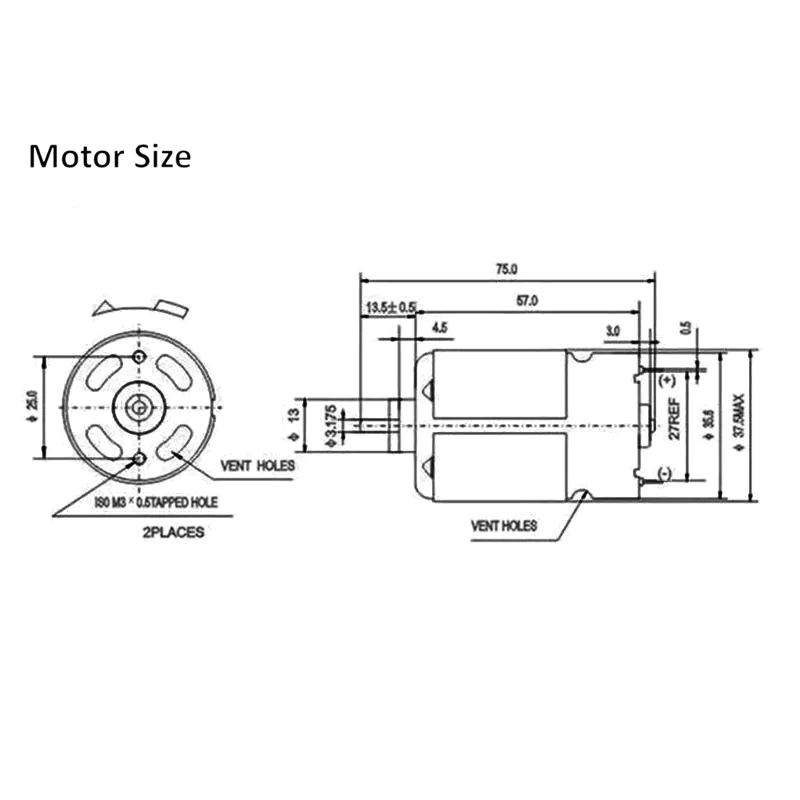 12gigi RS550 Motor DC Torsi Tinggi Gear Box Untuk Bor Listrik/Obeng