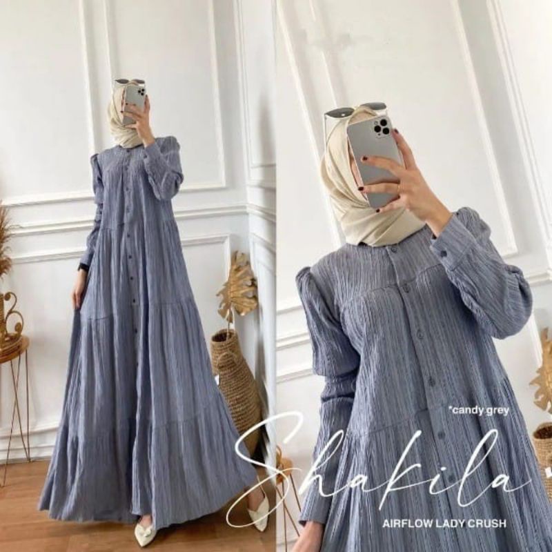 Fashion Muslim Gamis YOLA LADY CRUSH Dress yora maxy kondangan mewah terlaris