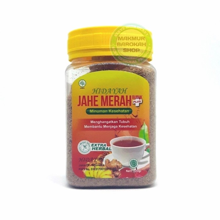 

Jahe merah original hidayah extra herbal toples 220 gr