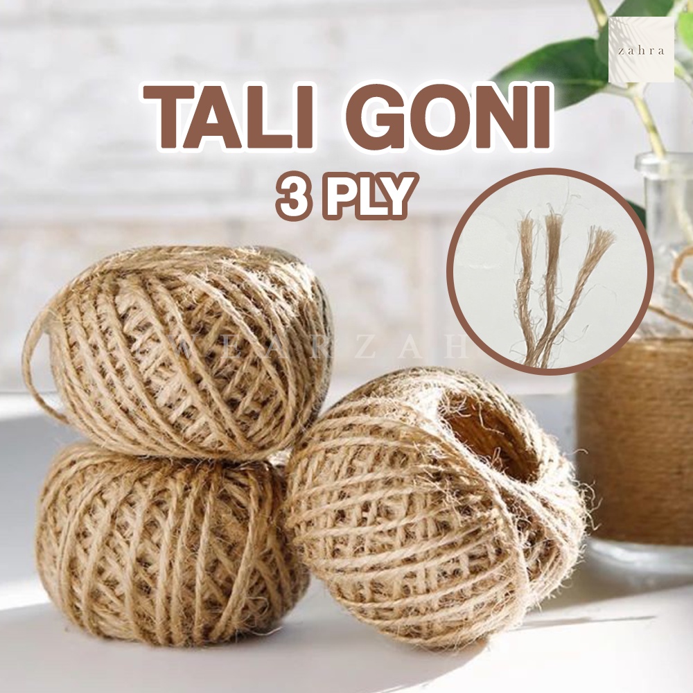 TALI RAMI 3 PLY [PER 10 &amp; 50 METER] - Tali Goni Gulungan 2Ply 3Ply 4Ply Hiasan Jerami Modern Craft Undangan Kepang Murah Ornamen Dekorasi Bahan Serat