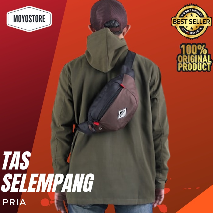 Tas Waist Bag Pria 222 - Tas Selempang Pria Tas Pinggang Tas Gowes Pria Keren Berkualitas Tas Sling 