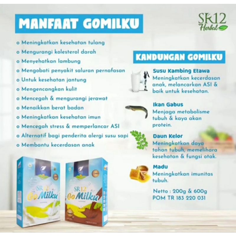 

gomilk susu etawa SR12 original