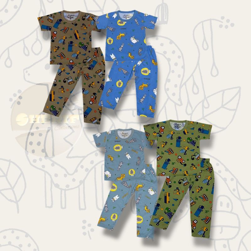 SETELAN ANAK LAKI LAKI BAJU ANAK LAKI LAKI SETELAN BAJU ANAK LAKI LAKI CELANA PANJANG FULL PRINTING 