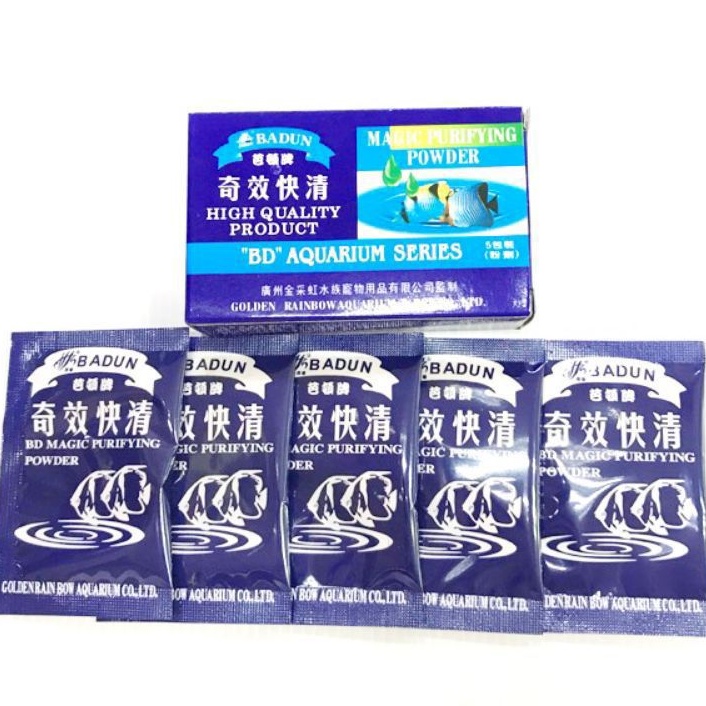 BADUN BUBUK PENJERNIH AIR AQUARIUM & KOLAM IKAN BD MAGIC PURIFYING POWDER