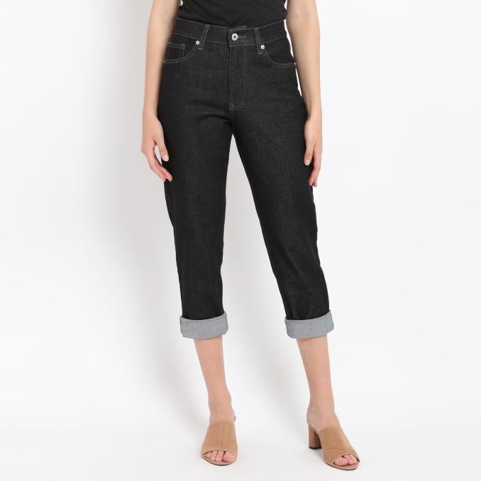 Edwin Ladies Stretch Mom Boyfriend Jeans Kaylee Dark Grey