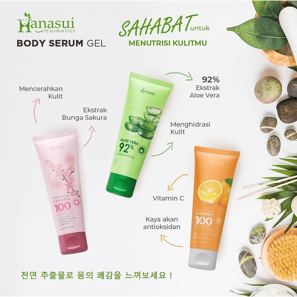 Hanasui Lotion Body Serum Orange Aloevera Sakura Body Lotion Hanasui Losion Tubuh