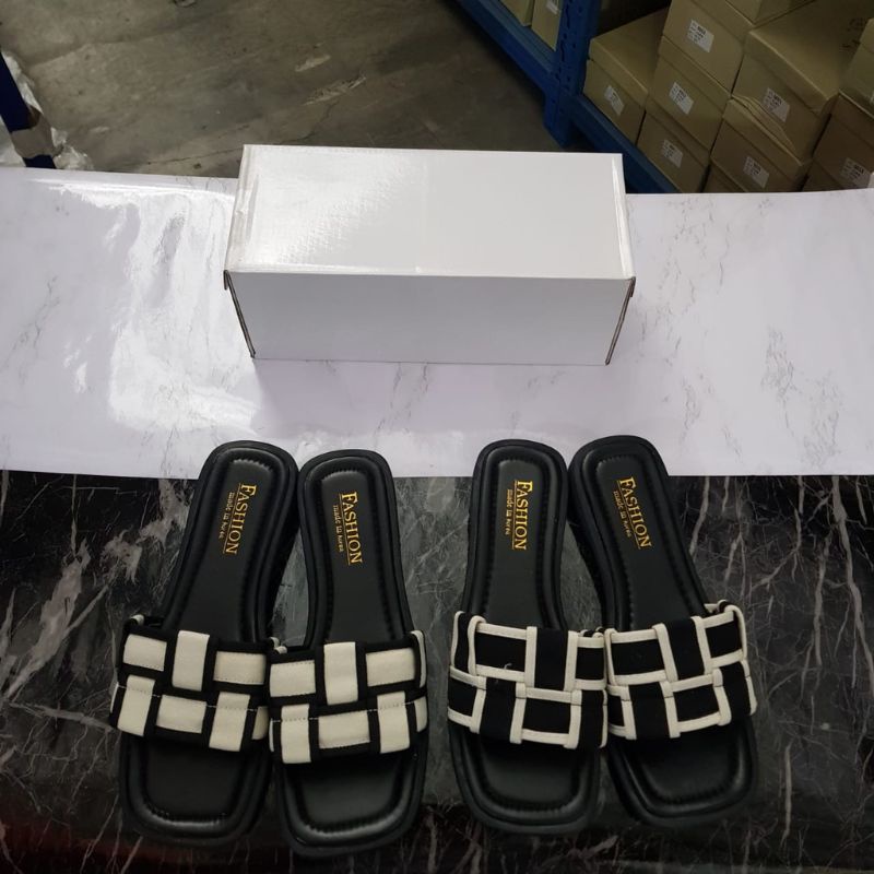 Sendal Flat Wanita 0213460 Sendal Import FSH Teplek