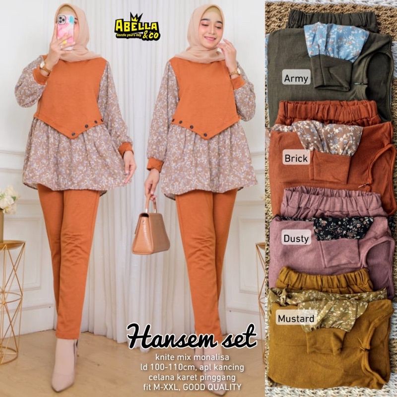 Gamis Rajut HINDUN/ SET HANSEM
