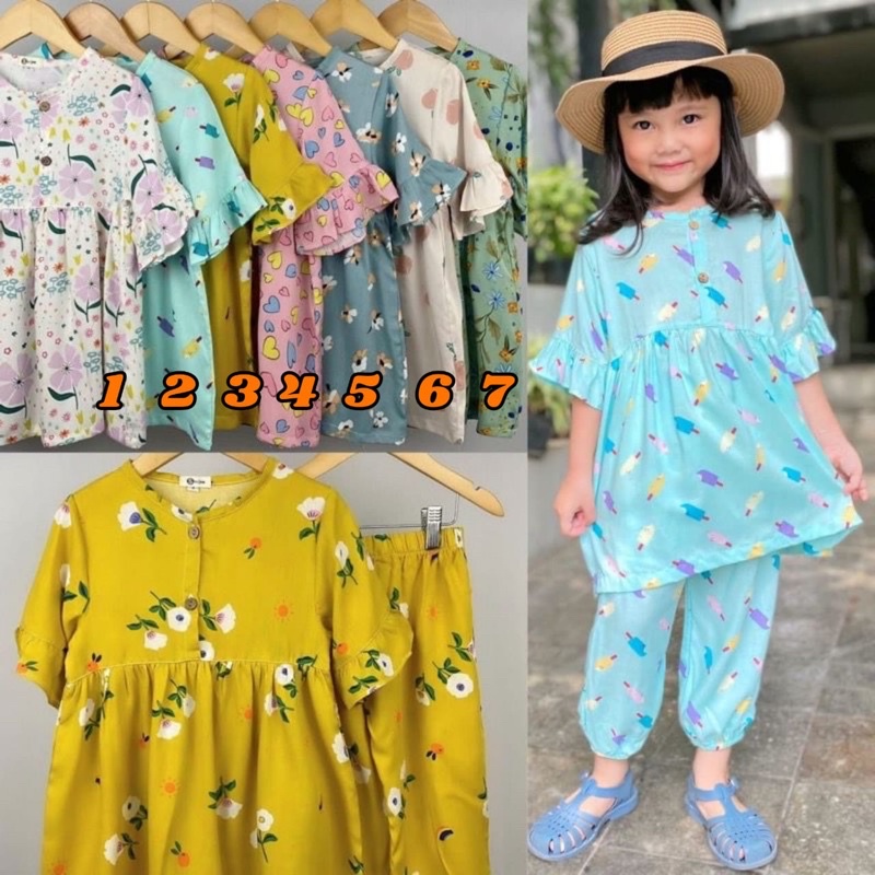Setelan Anak Jasmine Smilee Original Pakaian Anak Perempuan Super Premium Best Seller Terlaris Termurah
