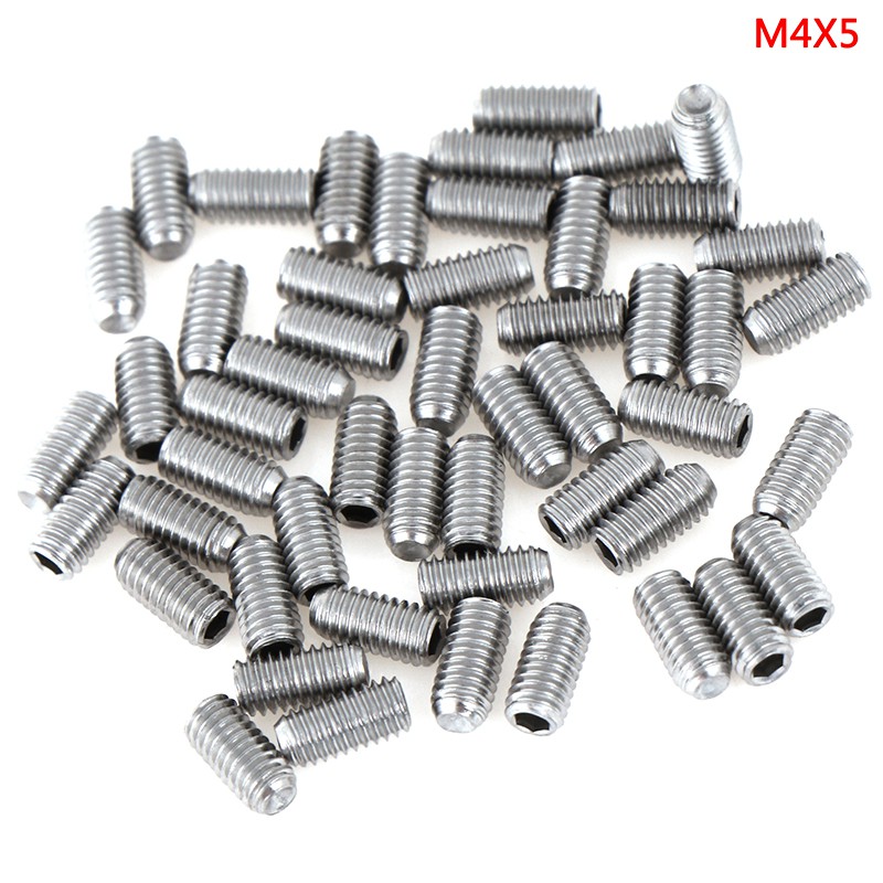 50Pcs Set Soket Sekrup Heksagonal Bahan Stainless Steel M3 M4 2-35mm