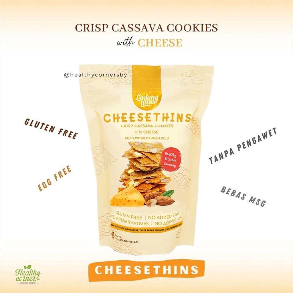 

Ladang Lima Gluten Free CHEESETHINS Healthy Cookies Kue Sehat 80 gr Sehat